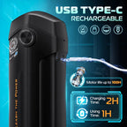 CyberSkin The Titan USB Rechargeable Thrusting & Vibrating Auto Masturbator With Heater Black CyberSkin