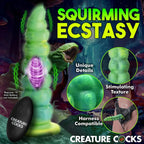 XR Brands Creature Cocks Squirmer USB Rechargeable Thrusting Fantasy Dildo 22.3cm Green XR Brands