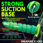 XR Brands Creature Cocks Squirmer USB Rechargeable Thrusting Fantasy Dildo 22.3cm Green XR Brands