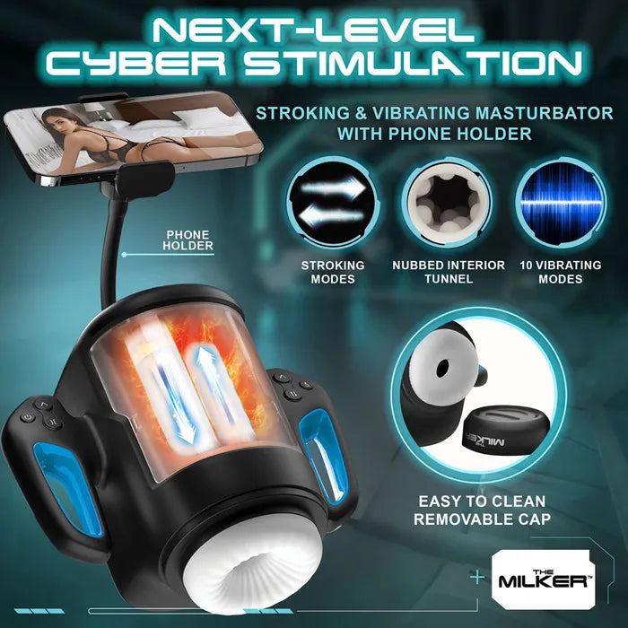 XR Brands LoveBotz The Milker Cyber USB Rechargeable Male Masturbator XR Brands