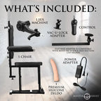 XR Brands Master Series Deluxe nforcer Chair With Mains Powered Sex Machine XR Brands