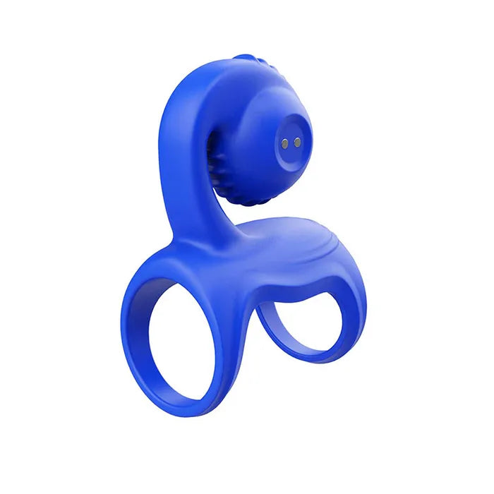 Adam & Eve ROCKIN & ROLLIN SNAIL USB Rechargeable Vibrating Couples Cage Blue Adam & Eve