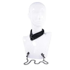 SPORTSHEETS Velvet Noir Collar & Removable Clamps Neck & Nipple Restraints Black Sportsheets