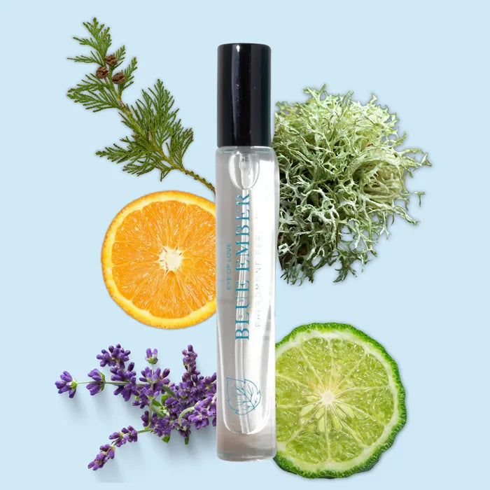 Eye Of Love Love In Bloom Blue Ember Citrus & Cedar Scented Pheromone Cologne For Men To Attract Women 10ml Spray Eye Of Love