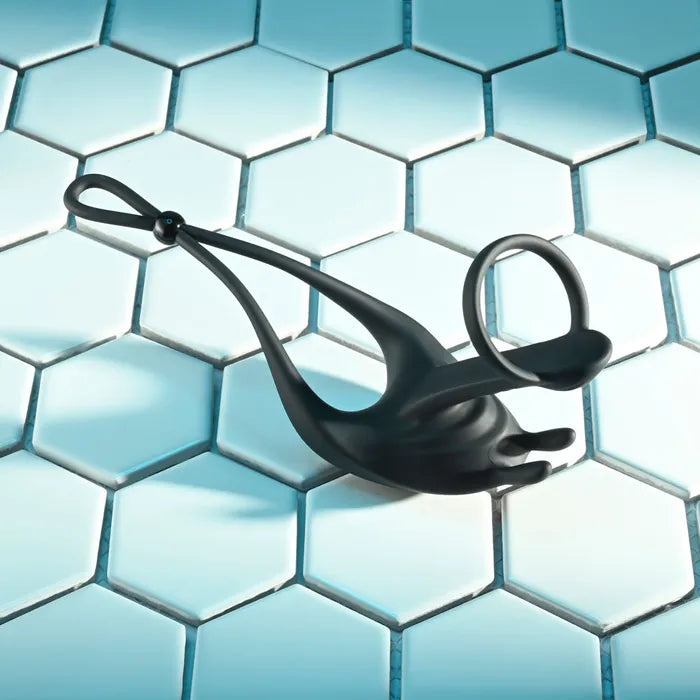 Zero Tolerance SADDLE UP USB Rechargeable Vibrating Cock & Ball Rings Black Zero Tolerance