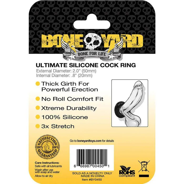 C1 Releasing Boneyard Ultimate Silicone Cock Ring 50mm C1 Releasing