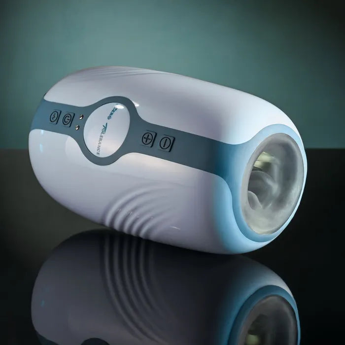 Zero Tolerance TOUCHDOWN USB Rechargeable Vibrating & Tightening Stroker 15cm White Zero Tolerance