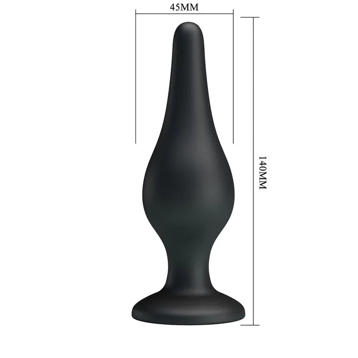 Party Up JEFFREY Butt Plug 14cm Black Party Up