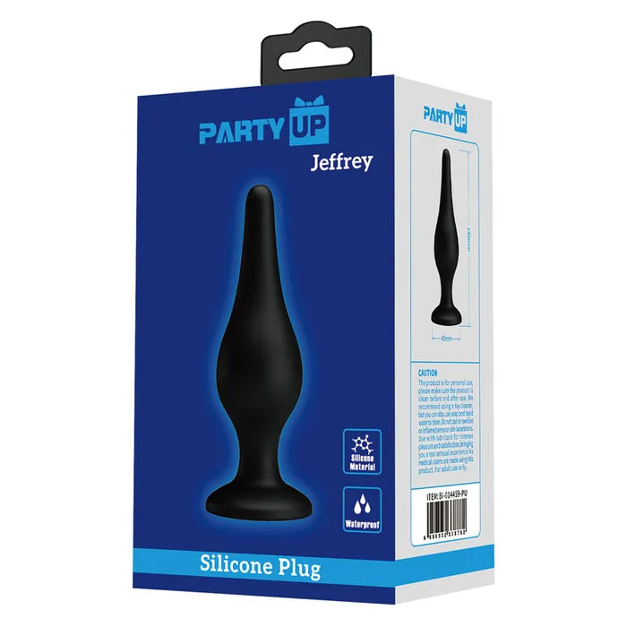 Party Up JEFFREY Butt Plug 14cm Black Party Up