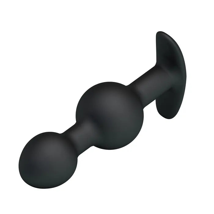 Party Up JAMES Beaded Butt Plug 10.4cm Black Party Up