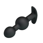 Party Up JAMES Beaded Butt Plug 10.4cm Black Party Up