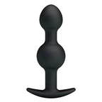 Party Up JAMES Beaded Butt Plug 10.4cm Black Party Up