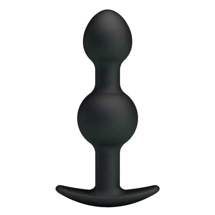 Party Up JAMES Beaded Butt Plug 10.4cm Black Party Up