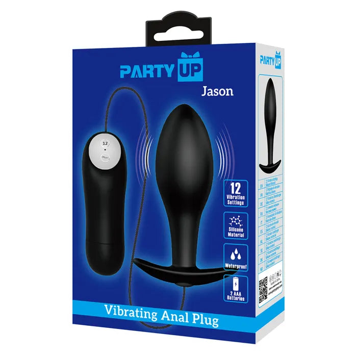 Party Up JASON Butt Plug With Remote 8.5cm Party Up
