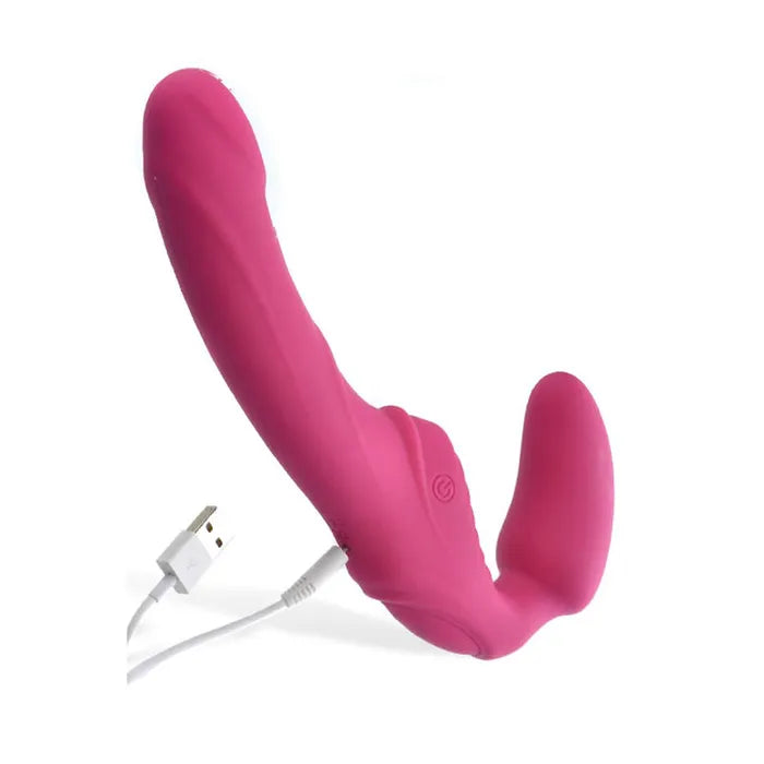 Adam & Eve Eve's Vibrating USB Rechargeable Strapless Strap On 8.75 Inch Adam & Eve