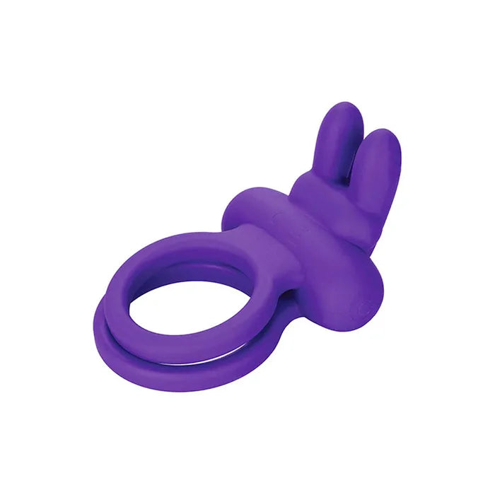 Adam & Eve ROCKIN' RABBIT USB Rechargeable Cock & Balls Ring Purple Adam & Eve