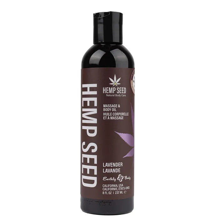 Earthly Body Hemp Seed Scented Massage & Body Oil 237ml Bottle Secondary image