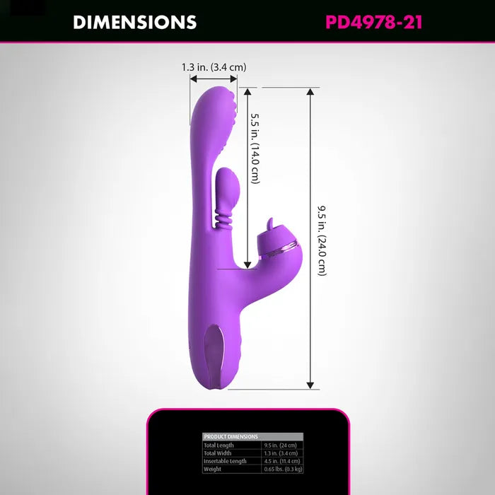 Pipedream Fantasy For Her IntiMotion Pulse Pro USB Rechargeable Swirling & Flicking Rabbit Vibrator Pipedream
