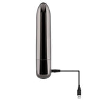 Evolved REAL SIMPLE Chrome USB Rechargeable Bullet Vibrator 10cm Evolved