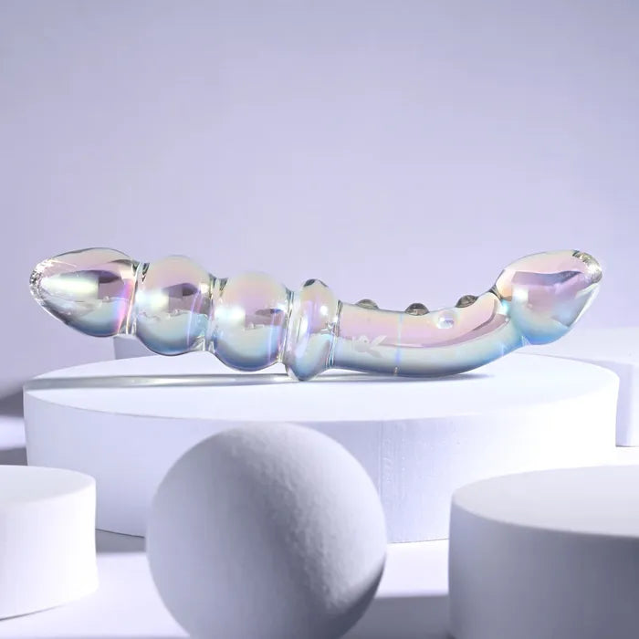 Playboy Pleasure JEWELS DOUBLE Glass Double Ended Dildo 17.1cm Clear Playboy Pleasure