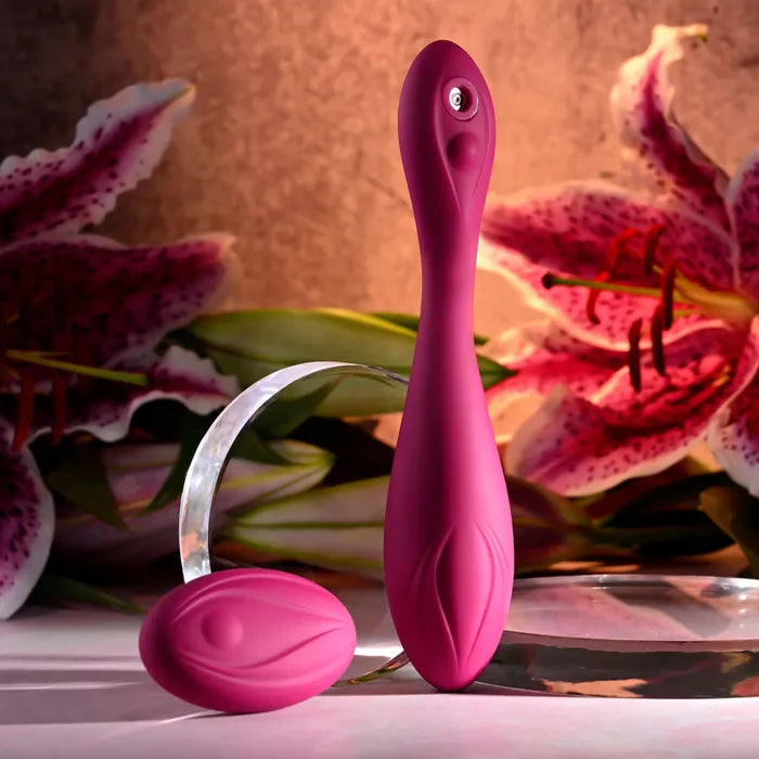 Evolved CHERRY POSE USB Rechargeable Flexible & Posable Vibrator With Remote Evolved