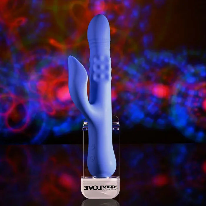 Evolved POP GOES THE O USB Rechargeable Thrusting & Bulging Rabbit Vibrator