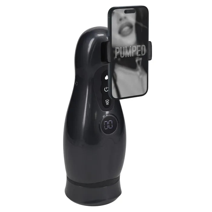 PUMPED Virtuo Gunmetal USB Rechargeable Sucking & Vibrating Auto Masturbator
