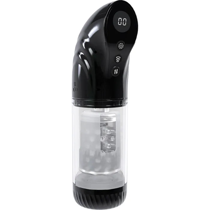 Shots Toys PUMPED Strokemate USB Rechargeable Sucking Rotating & Thrusting Auto Masturbator