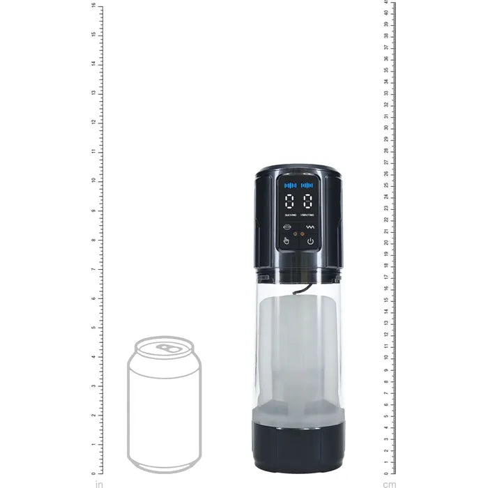 Shots Toys PUMPED UltraLift Gunmetal USB Rechargeable Auto Masturbator Secondary image