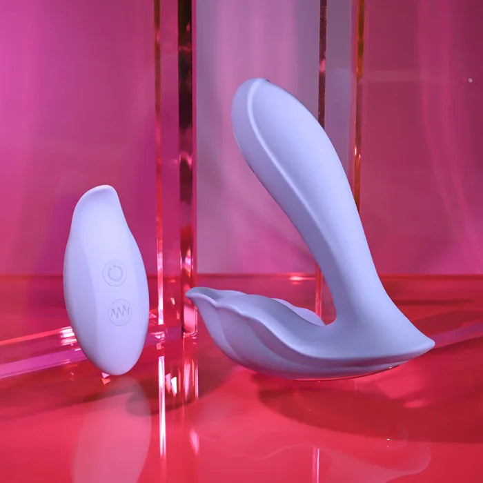 Playboy Pleasure LILAC FANTASY USB Rechargeable Tapping Vibrator With Remote Playboy Pleasure