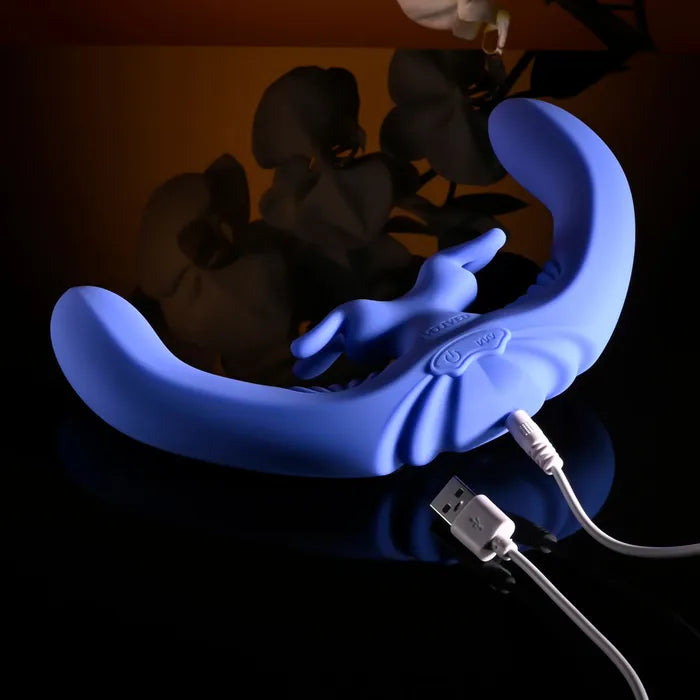 Evolved LOVEBIRDS USB Rechargeable Double Ended Rabbit Vibrator With Remote Evolved