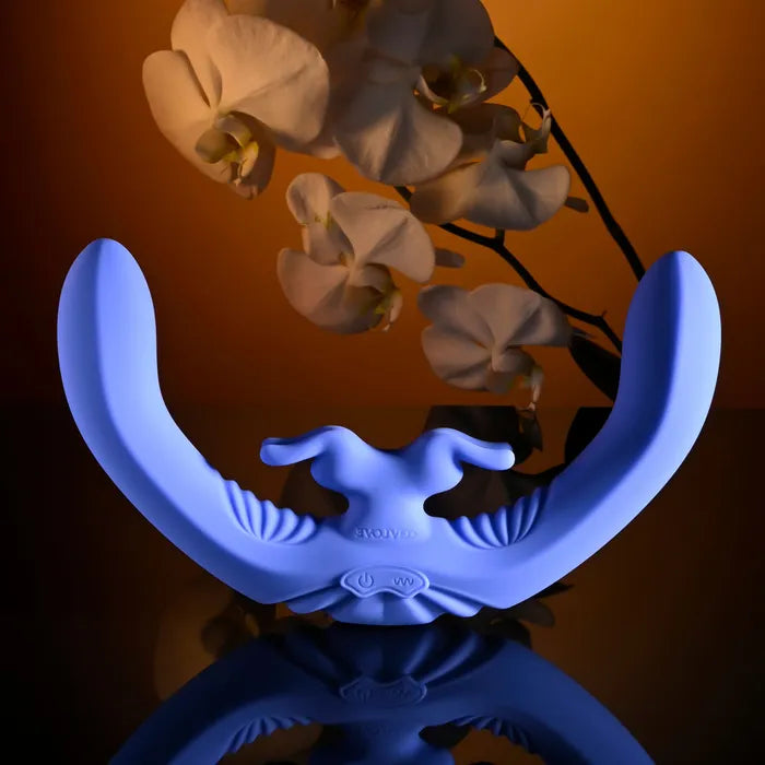 Evolved LOVEBIRDS USB Rechargeable Double Ended Rabbit Vibrator With Remote Evolved