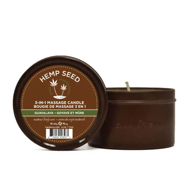 Earthly Body Hemp Seed 3 In 1 Massage Candle 170g Earthly Body
