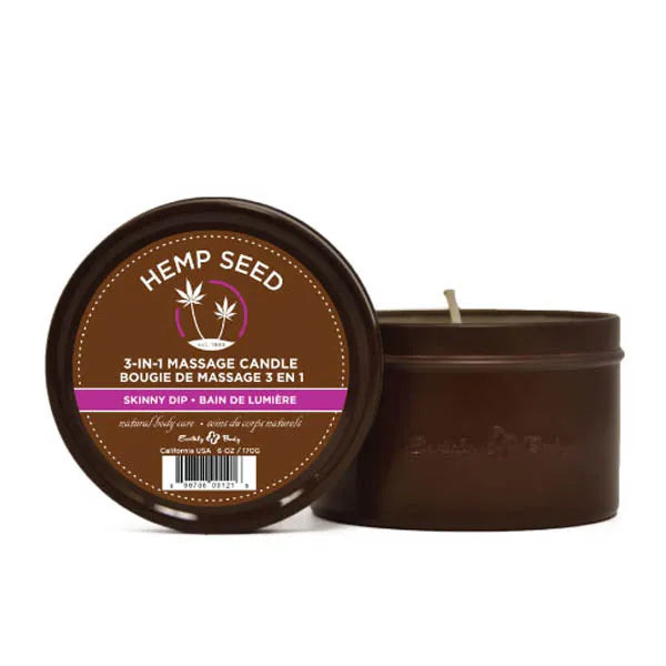 Earthly Body Hemp Seed 3 In 1 Massage Candle 170g Earthly Body
