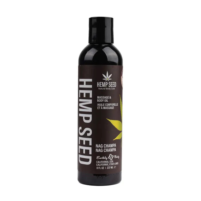 Earthly Body Hemp Seed Scented Massage & Body Oil 237ml Bottle Earthly Body