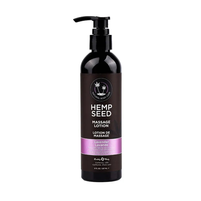 Earthly Body Hemp Seed Massage Lotion Scented 237ml Bottle Secondary image