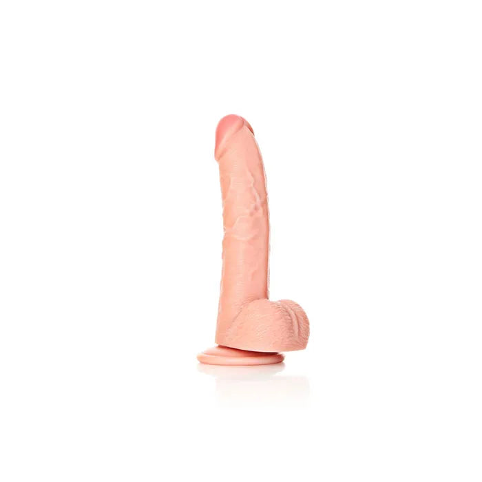 Shots Toys REALROCK Realistic Regular Curved Dong With Balls 8 Inch
