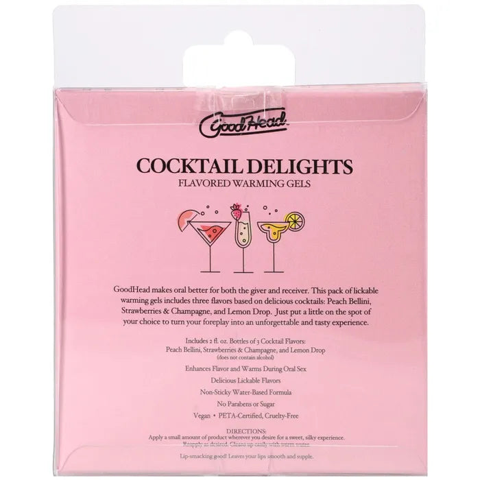 Doc Johnson GoodHead Cocktail Delights Flavoured Warming Oral Sex Gels 59ml Bottles Set of 3 Doc Johnson