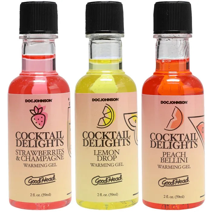 Doc Johnson GoodHead Cocktail Delights Flavoured Warming Oral Sex Gels 59ml Bottles Set of 3 Doc Johnson