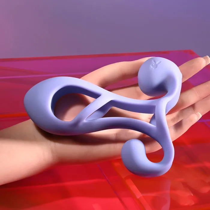 Playboy Pleasure FANTASY CAGE USB Rechargeable Vibrating Penis Sleeve Playboy Pleasure