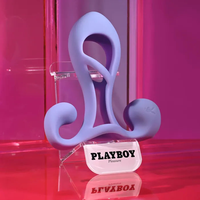 Playboy Pleasure FANTASY CAGE USB Rechargeable Vibrating Penis Sleeve Playboy Pleasure