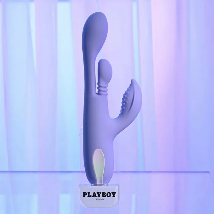 Playboy Pleasure NUBBIN RUBBIN USB Rechargeable Thrusting Rabbit Vibrator