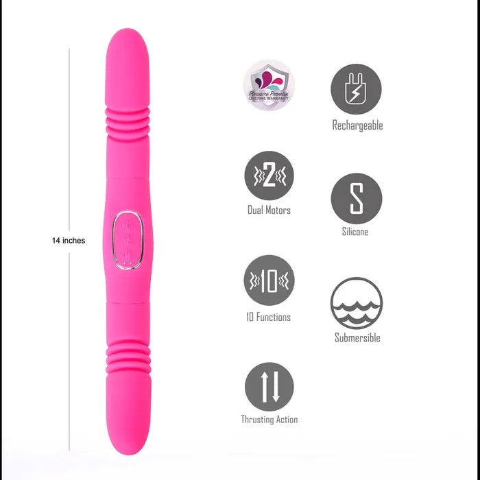 Maia ZENA USB Rechargeable Dual Thrusting Double Ended Vibrator Maia Toys