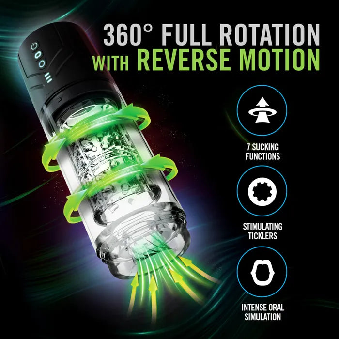 Blush Novelties M For Men Whirlwind Pro USB Rechargeable Rotating & Sucking Auto Stroker Secondary image