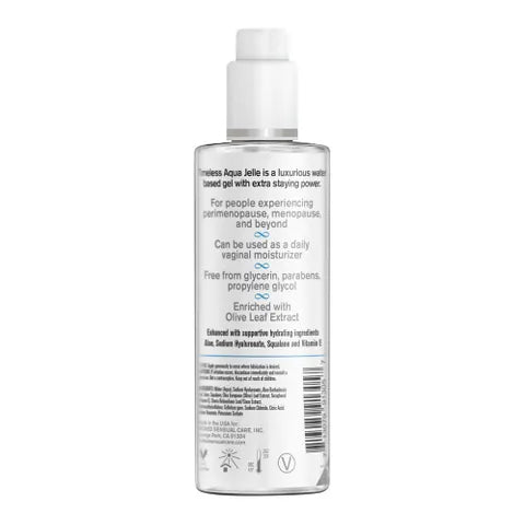 Wicked Simply Timeless Aqua Jelle Water Based Anal Lubricant 4 Oz Bottle Wicked