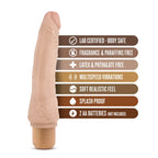 Blush Novelties Dr Skin Cock Vibe 7 Vibrating Dong 8.5 Inch Blush Novelties