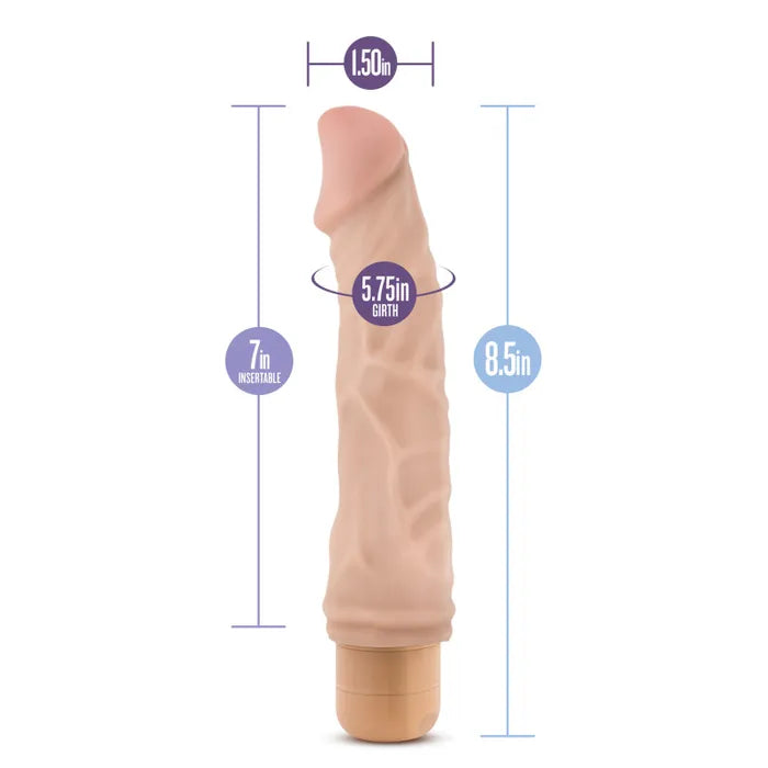 Blush Novelties Dr Skin Cock Vibe 6 Vibrating Dong 8.5 Inch Blush Novelties