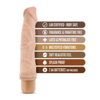 Blush Novelties Dr Skin Cock Vibe 6 Vibrating Dong 8.5 Inch Blush Novelties