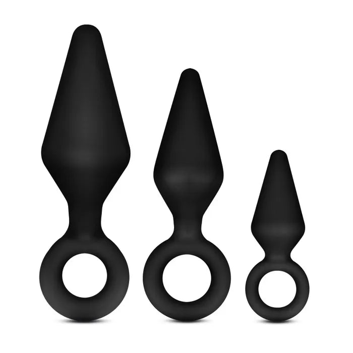 Blush Novelties Anal Adventures Platinum Loop Butt Plug Kit Set Of 3 Sizes Blush Novelties