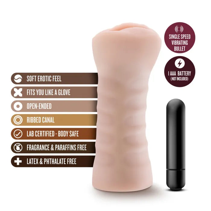Blush Novelties M For Men Ashley Vibrating Vagina Stroker Blush Novelties